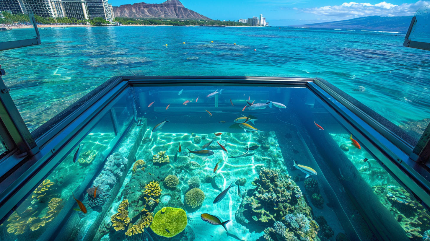 What is a Glass Bottom booze cruise  in Waikiki?