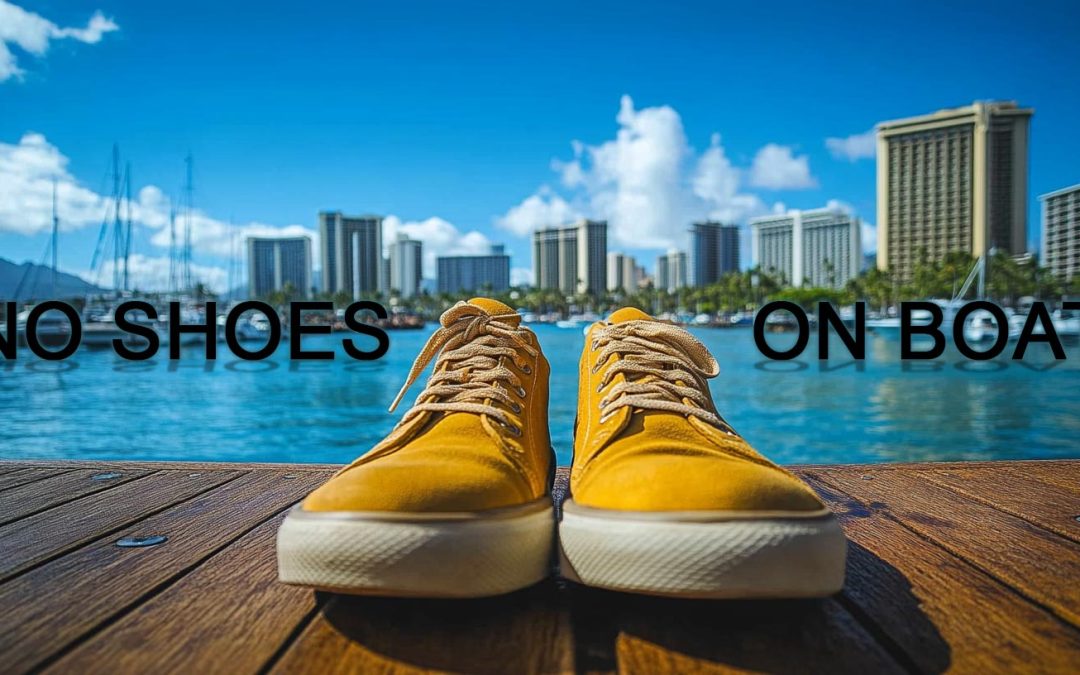 Do you wear shoes on a booze cruise boat party?