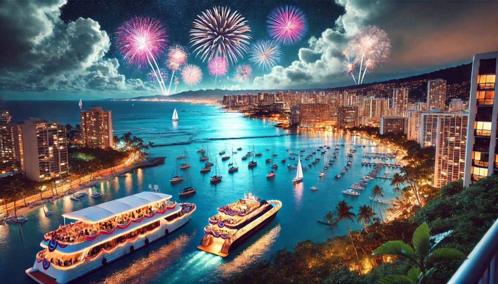 What is a waikiki fireworks cruise?
